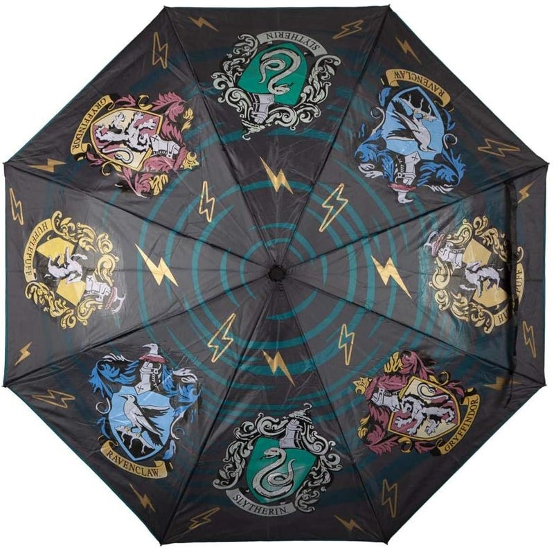 Bio World Harry Potter Hogwarts Houses Color Changing Umbrella - Image 1